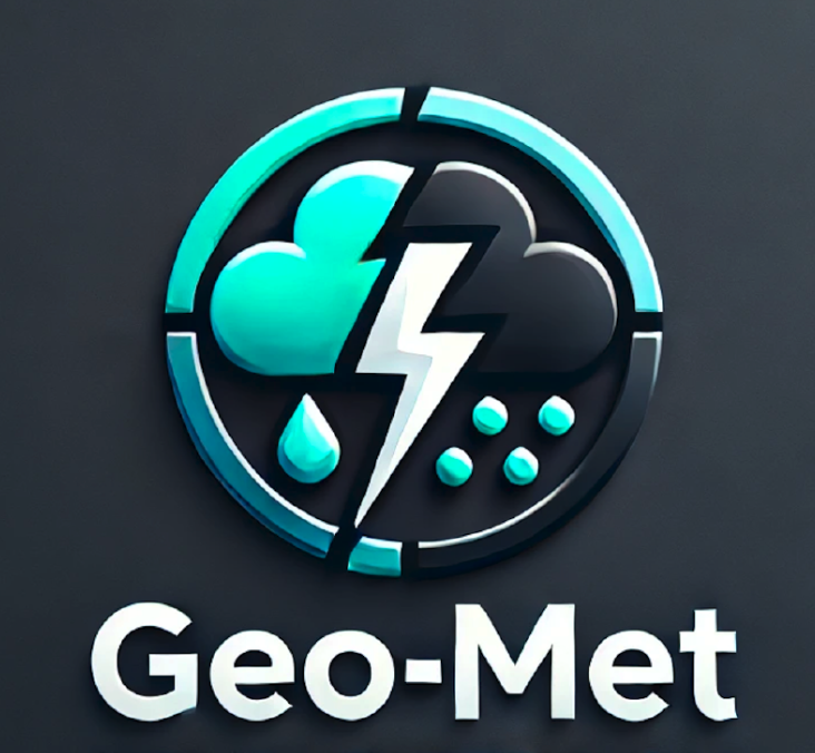 Geo-Met logo for real-time weather forecasting app